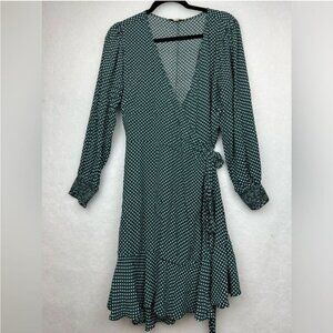 Elegant Green Polka Dot Dress